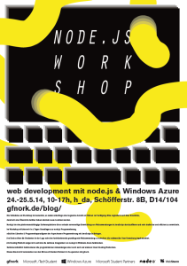 nodejs workshop poster